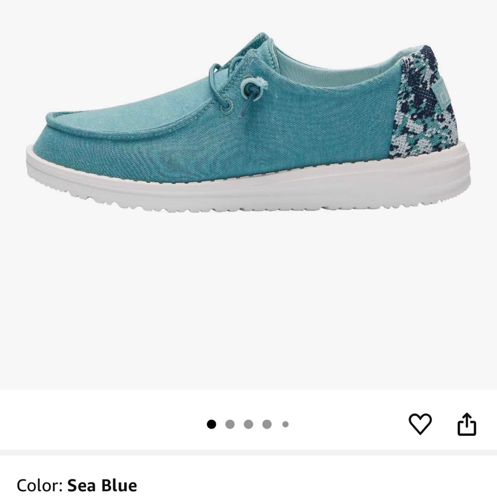 Womens Sea Blue Casual Hey Dude Shoes